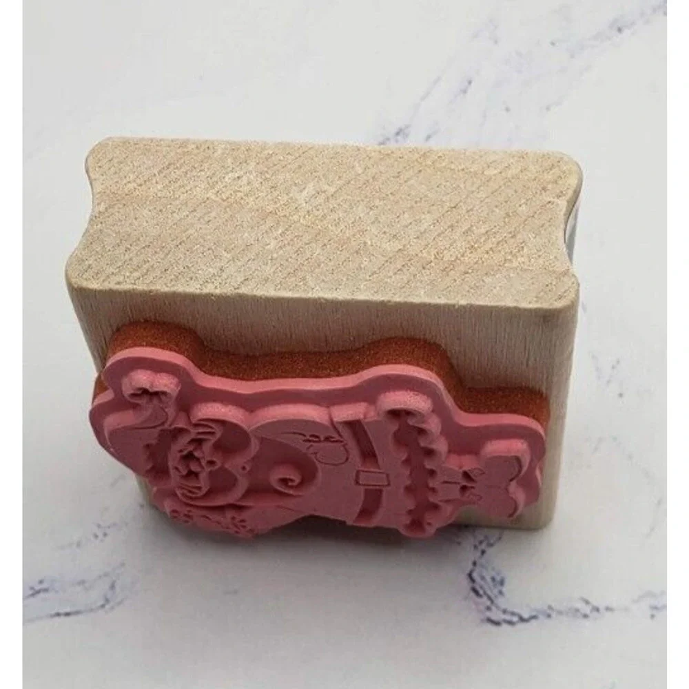 Santa Claus Candy Cane Winter Christmas Holiday Design Craft Smart Rubber Stamp